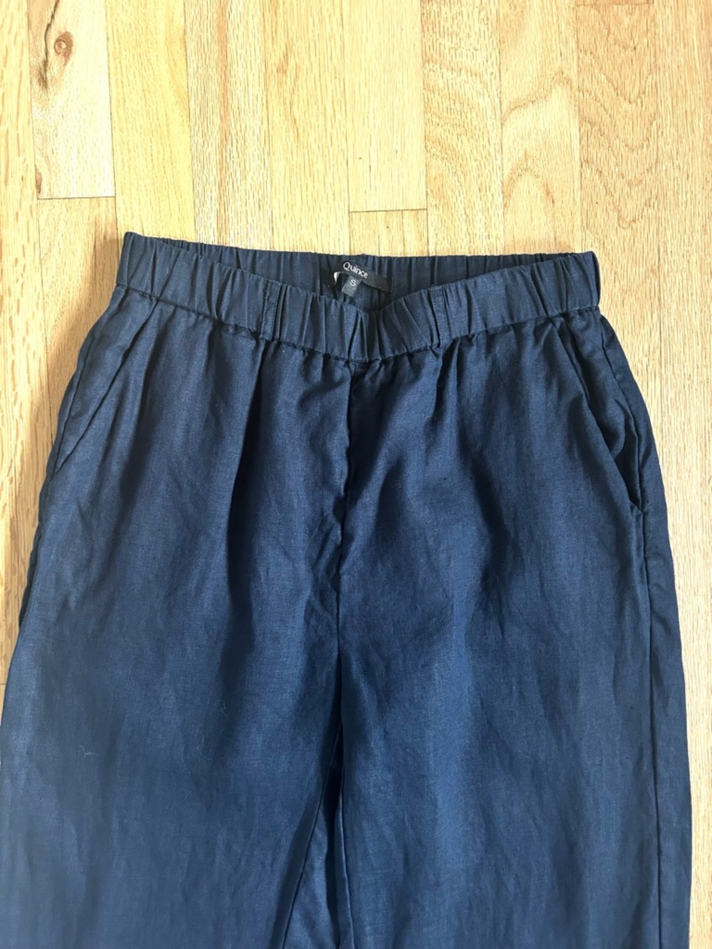 QUINCE european linen pants deep navy size S - Picture 7 of 10